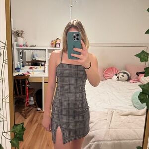 Eclipse patterned black dress